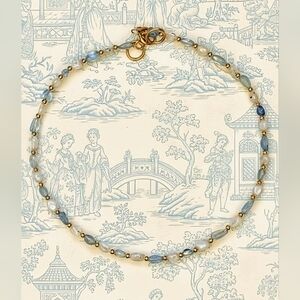 Aquamarine & Moonstone Necklace Prescription For Reducing Stress For Good Sleep